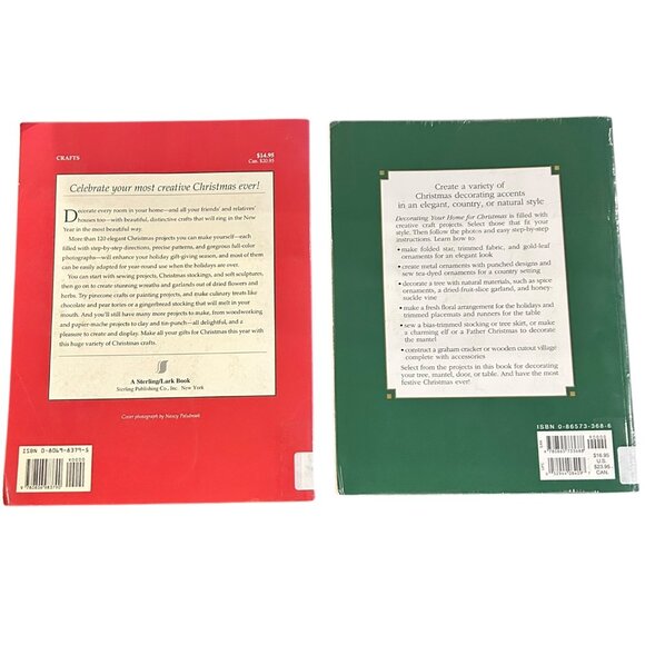 Vintage 90s Christmas Craft Books DIY Holiday Décor Wreaths Stockings Ornaments - Picture 2 of 11